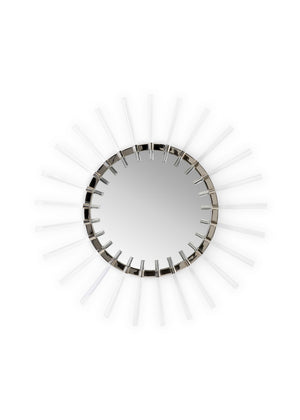Wildwood Arden Lucite Sunburst Mirror 35.5" — Polished Nickel Frame, Radiant Focal Piece For Modern Rooms 301599