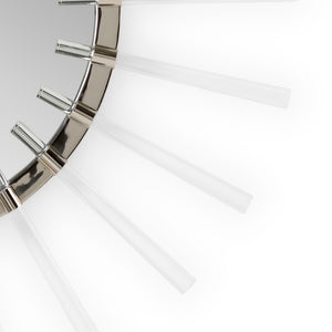 Wildwood Arden Lucite Sunburst Mirror 35.5" — Polished Nickel Frame, Radiant Focal Piece For Modern Rooms 301599