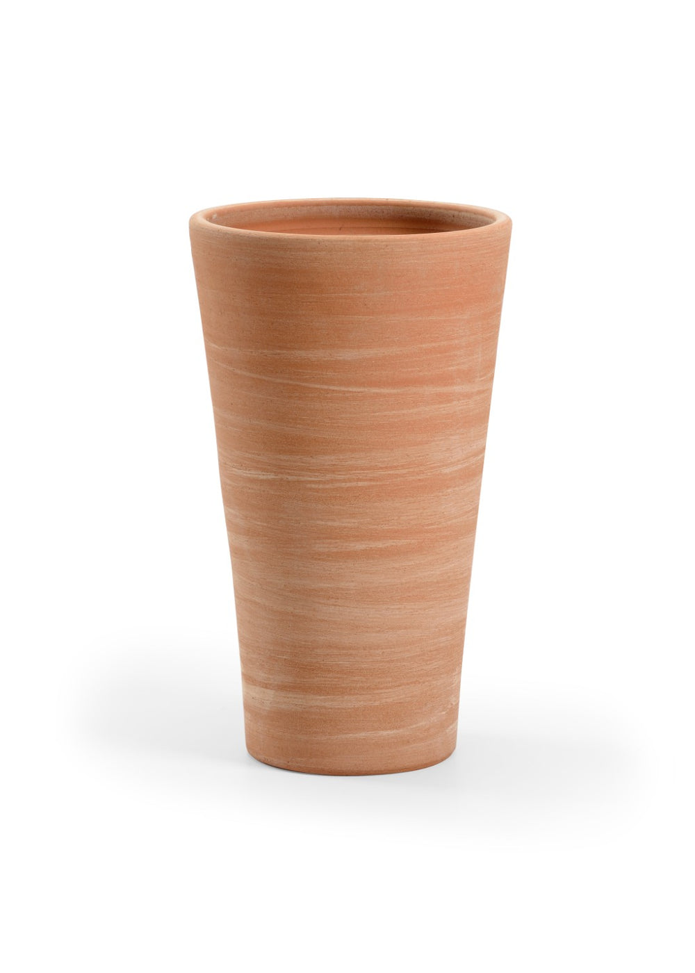 Wildwood Impruneta Terracotta Cylinder Planter 21.5" H — Handcrafted Tuscan Pottery, Frost-Resistant, Rustic Patina Red 301729
