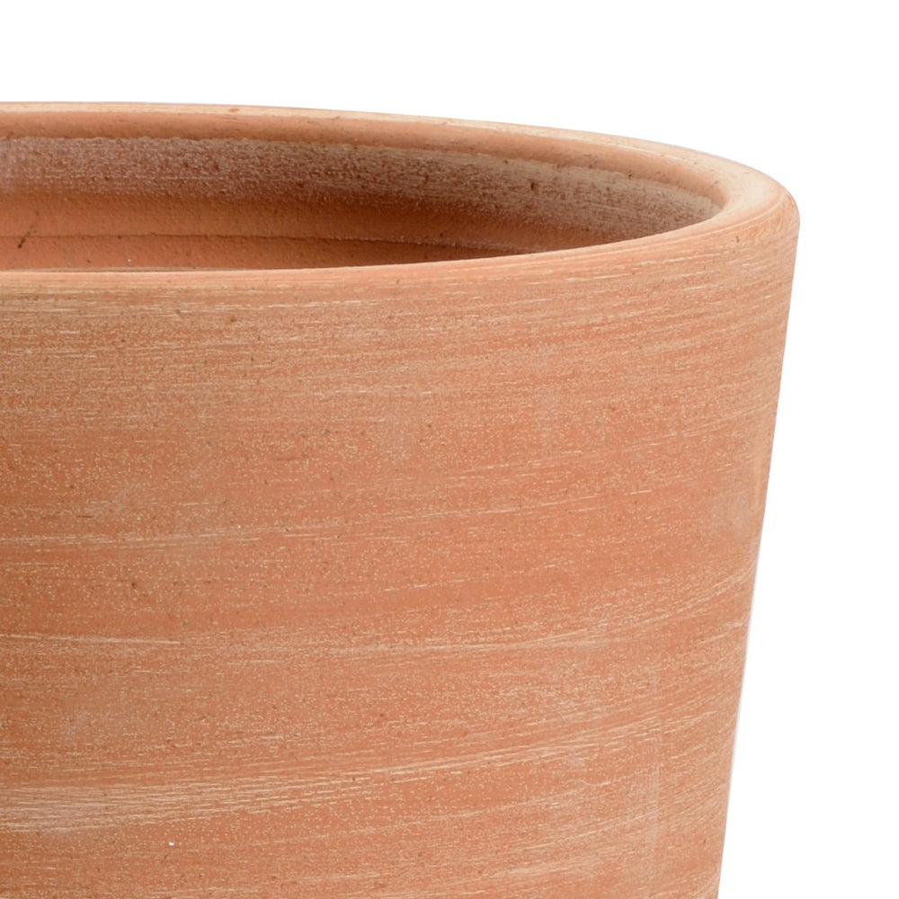 Wildwood Impruneta Terracotta Cylinder Planter 21.5" H — Handcrafted Tuscan Pottery, Frost-Resistant, Rustic Patina Red 301729