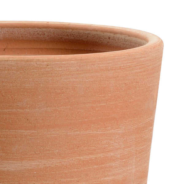 Wildwood Impruneta Terracotta Cylinder Planter 21.5" H — Handcrafted Tuscan Pottery, Frost-Resistant, Rustic Patina Red 301729