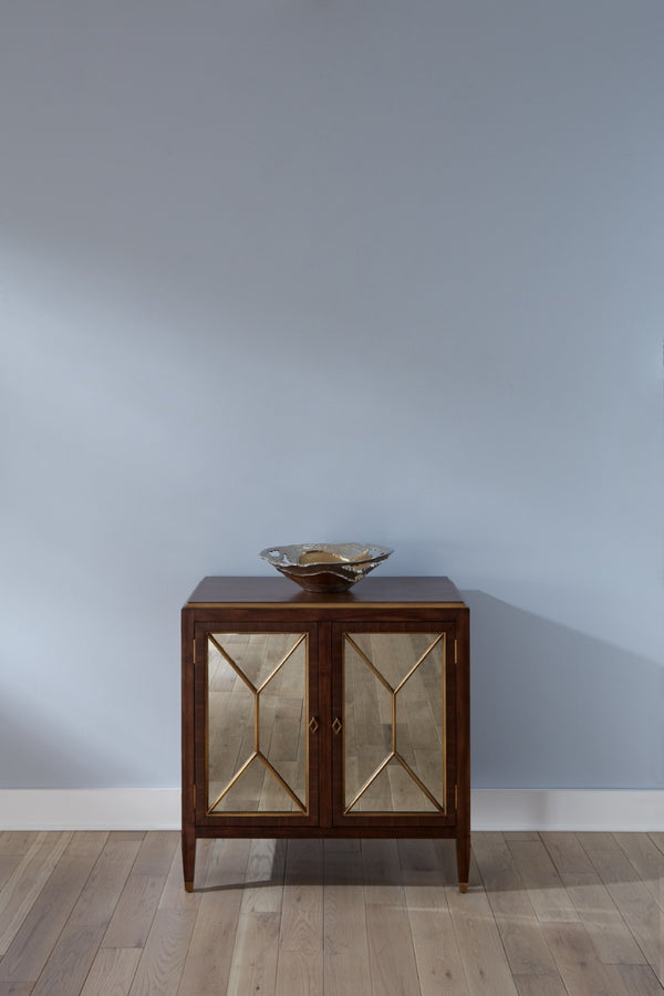 Wildwood Van Sinderen Bowl — Large Sculptural Centerpiece In Dual-Tone Nickel & Gold, Cast Aluminum Art Piece 5.5h x 18w x 18d 301790