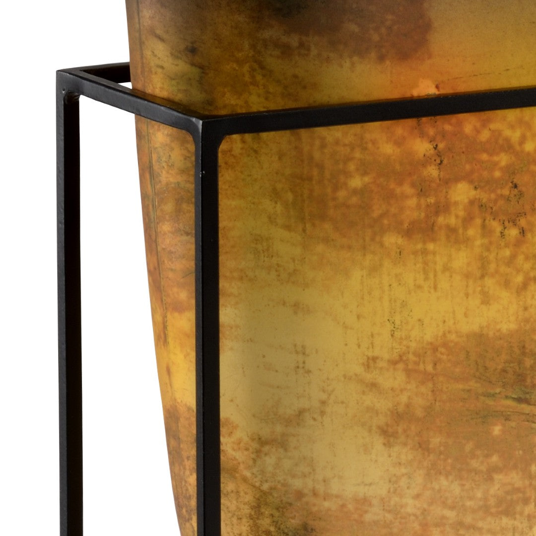 Wildwood Arvada Glass Vase With Iron Stand - Thumbnail 2
