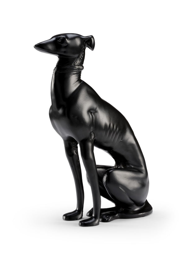 Wildwood Bono Sculpted Black Dog Statue 20.5" Tall — Contemporary Matte Finish Accent For Shelves & Desks 301916