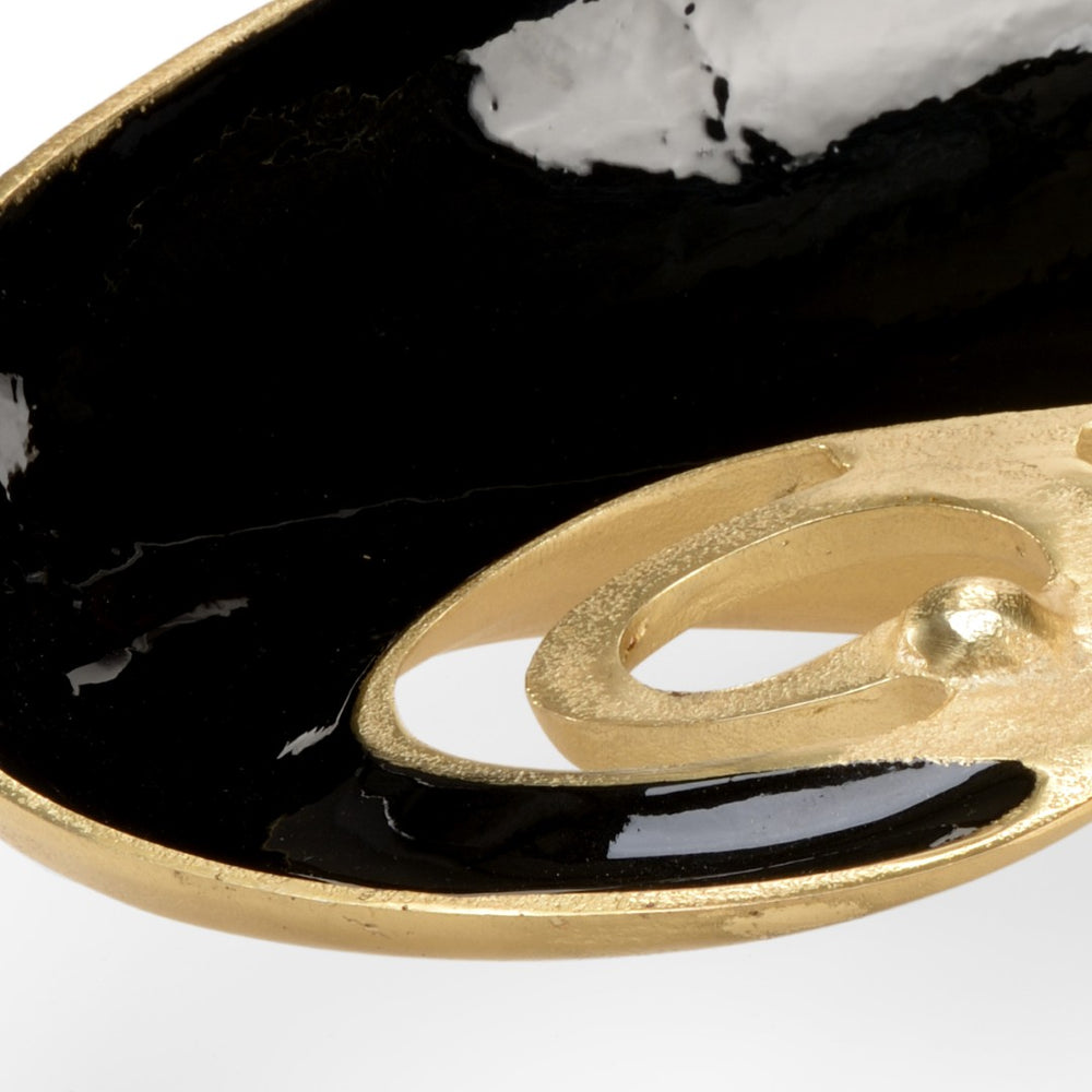 Wildwood Pop Pop Of Paisley Black Large Decorative Tray With Gold Paisley Metallic Finish For Luxe Home Styling 301922