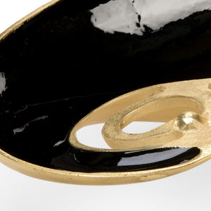 Wildwood Pop Pop Of Paisley Black Large Decorative Tray With Gold Paisley Metallic Finish For Luxe Home Styling 301922