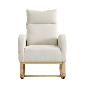 English Elm Welike 27.6"W Teddy Fleece High Back Rocking Chair with Side Pockets, Wooden Frame, 250lb Capacity W834P356485