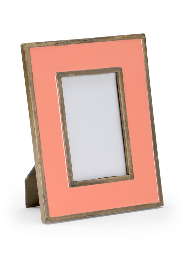 Wildwood Sockeye Elegant Enamel Photo Frame In Sockeye Salmon With Antique Gold Trim, Glass, 10.5" X 8.5" 301952
