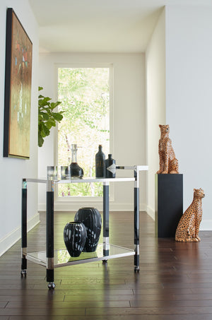 Wildwood Midnight Cut-Glass Vase With Bold Black & White Abstract Motif — Sculptural Accent For Modern Spaces 301964