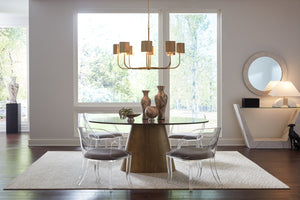 Wildwood Calacatta Glass Vase With Hand-Finished Gold Veining — Sculptural Cream & Gray Centerpiece Accent 21h x 8.25w x 8.25d 301980