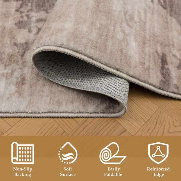 English Elm Crystal Collection Geometric Earth Tone Area Rug Low Pile Artisan Living Room Accent B186P479416