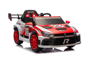 English Elm 12v4a Kids Ride on Car Dual Motor Luxury Coupe with Remote Control and Shock Absorbers Red W1620P326865