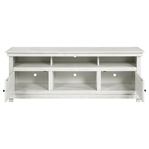 English Elm Castleton Farmhouse Media Console with Shuttered Doors and Distressed Pine Finish B062P451646