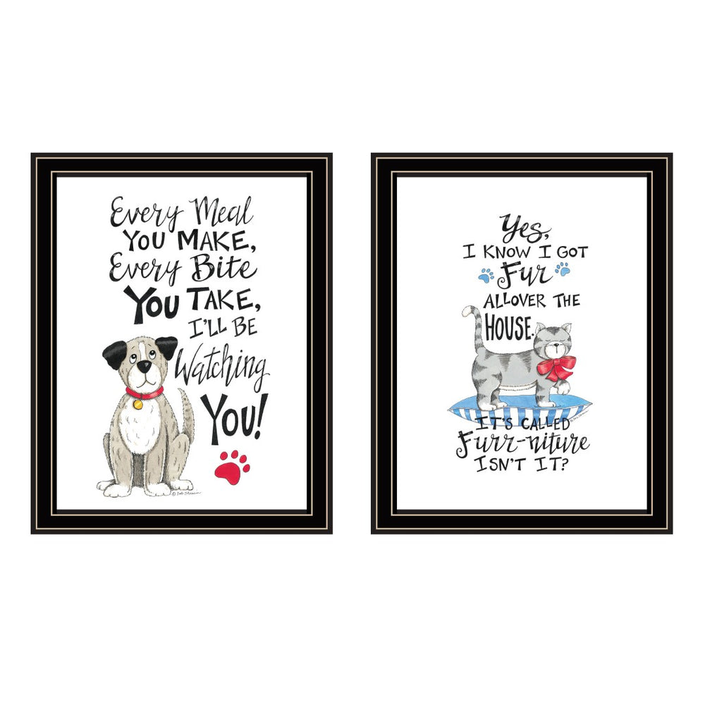 English Elm Trendy Decor 4u Pet Lover Typographic 2 Piece Framed Wall Art for Home B067P256638