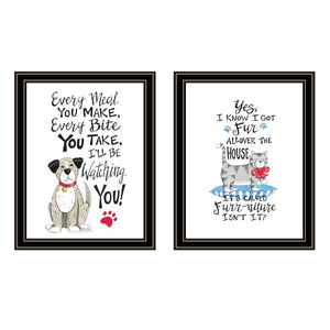 English Elm Trendy Decor 4u Pet Lover Typographic 2 Piece Framed Wall Art for Home B067P256638