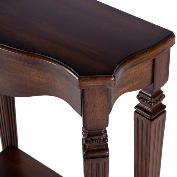 Butler Specialty Cheshire Console Table: Elegant Wood Design With Open Shelf And Ballerina-inspired Legs For Your Space Medium Brown Fiberboard,Resin,Poplar Wood,Cherry Veneer 3020011-butler