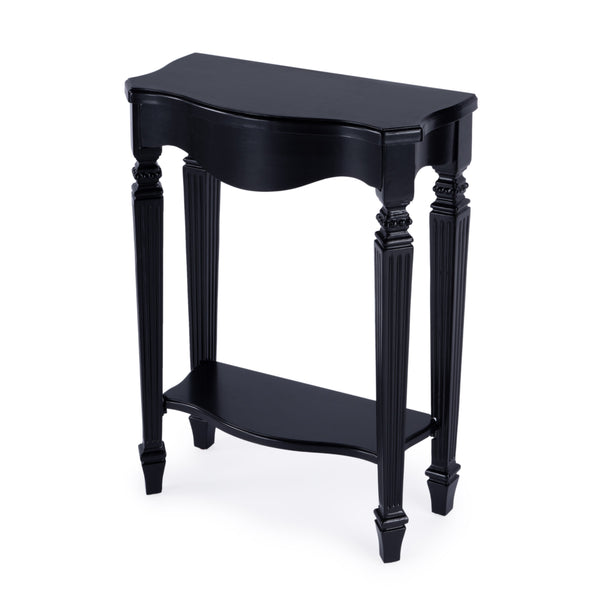 Butler Specialty Cheshire Console Table: Elegant Wood Design With Open Shelf And Ballerina-inspired Legs For Your Space Black Fiberboard,Resin,Poplar Wood,Cherry Veneer 3020111-butler