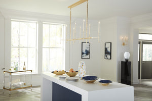 Wildwood Waving Navy And Gold Decorative Bowls Set Of 2 — Undulating Rims, Sculptural Centerpiece For Modern Decor 302013