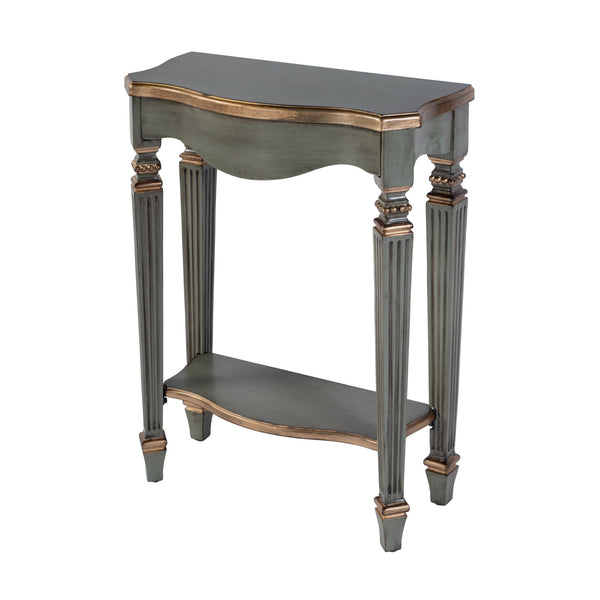 Butler Specialty Company Cheshire 22" Wood Console Table With Elegant Ballerina Legs For Home Decor Pastel Green Fiberboard,Resin,Poplar Wood,Cherry Veneer 3020482-butler