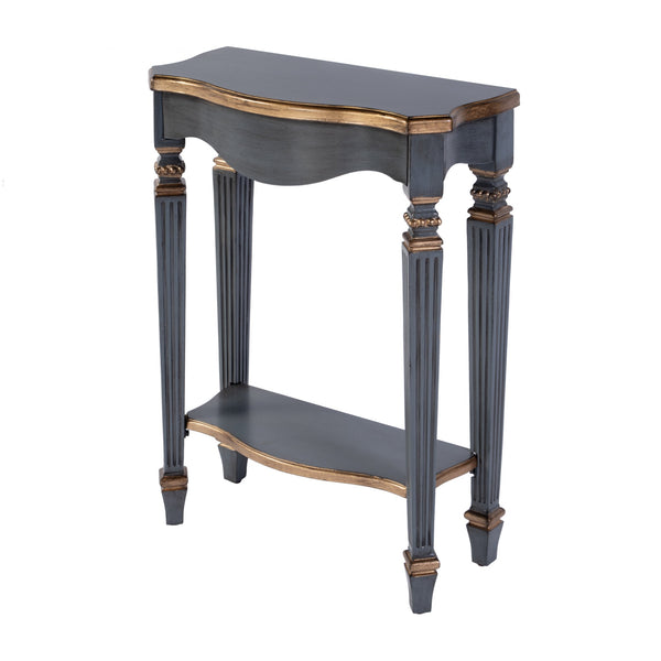 Butler Specialty Company Cheshire 22" Wood Console Table With Elegant Ballerina Legs For Home Decor Pastel Blue Fiberboard,Resin,Poplar Wood,Cherry Veneer 3020483-butler