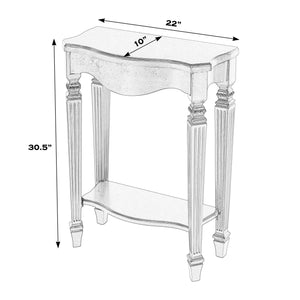 Butler Specialty Company Cheshire 22" Wood Console Table With Elegant Ballerina Legs For Home Decor Pastel Blue Fiberboard,Resin,Poplar Wood,Cherry Veneer 3020483-butler