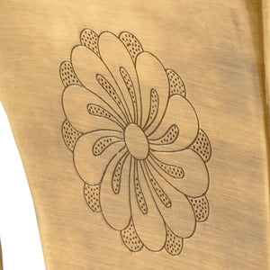 Wildwood Coolio Antique Brass Cart Planter With Boy Figurine, Floral Motif, Compact Tabletop Accent For Home Decor (98) 302052