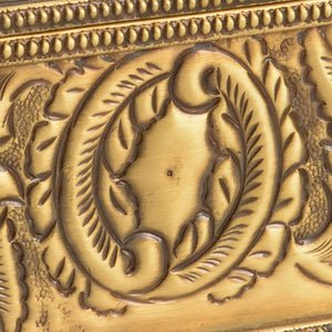 Wildwood Linville Handcrafted Embossed Brass Box With Antique Finish — Compact Vintage Keepsake Organizer 302054