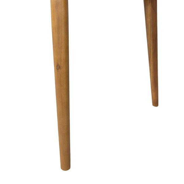 English Elm 7-piece Outdoor Acacia Wood Dining Set with Wicker Chairs Teak Finish Seats Six N773OD00136B