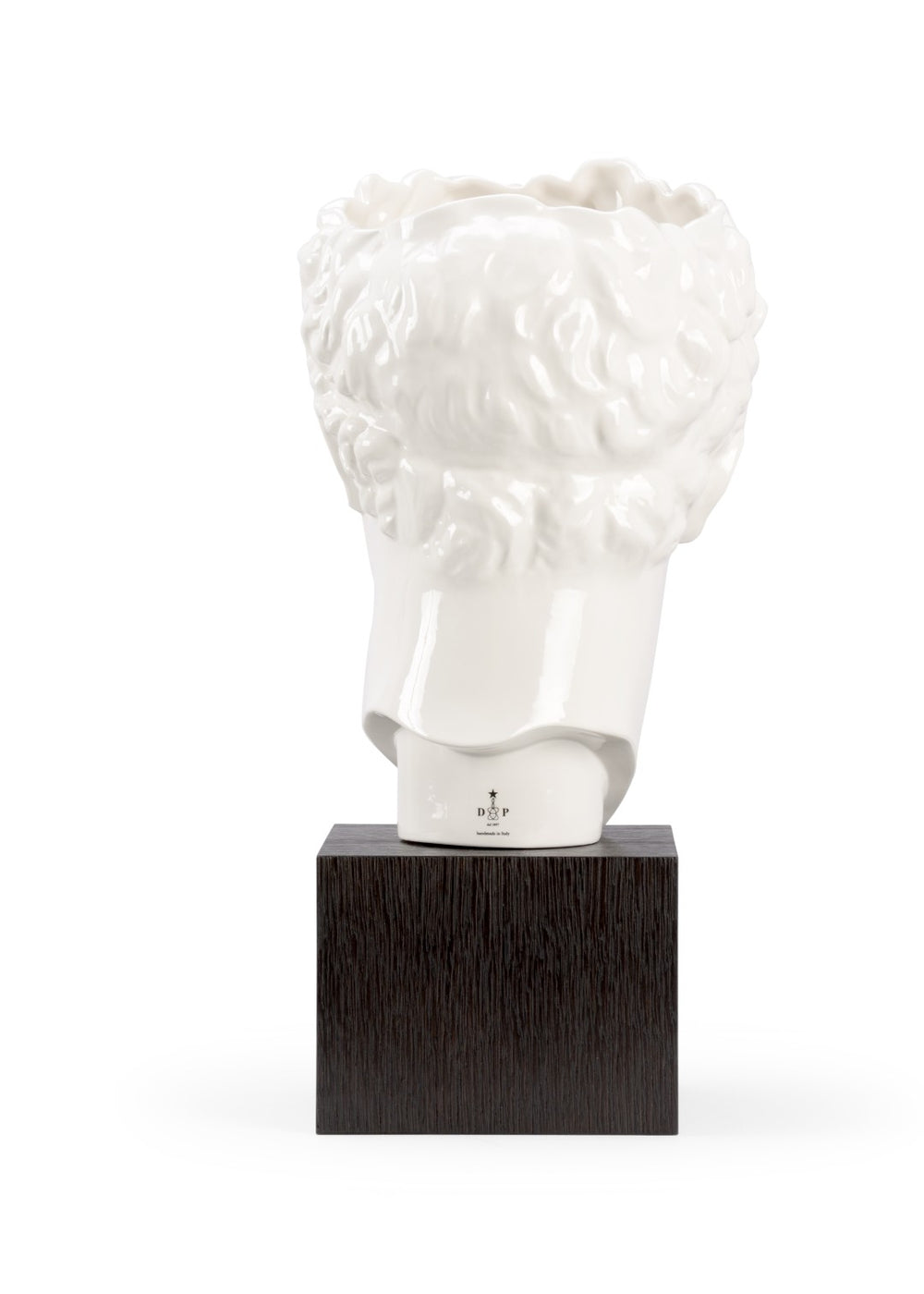 Wildwood Hermes Handcrafted White-Glazed Italian Ceramic Vase, 18.5" Classical Greek Silhouette Centerpiece 302189