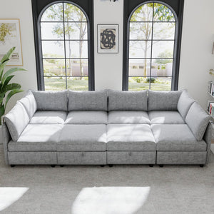 English Elm Modular Sectional Sofa - Versatile Convertible Seat With Storage, Stylish Comfort For Any Living Space W680S00032