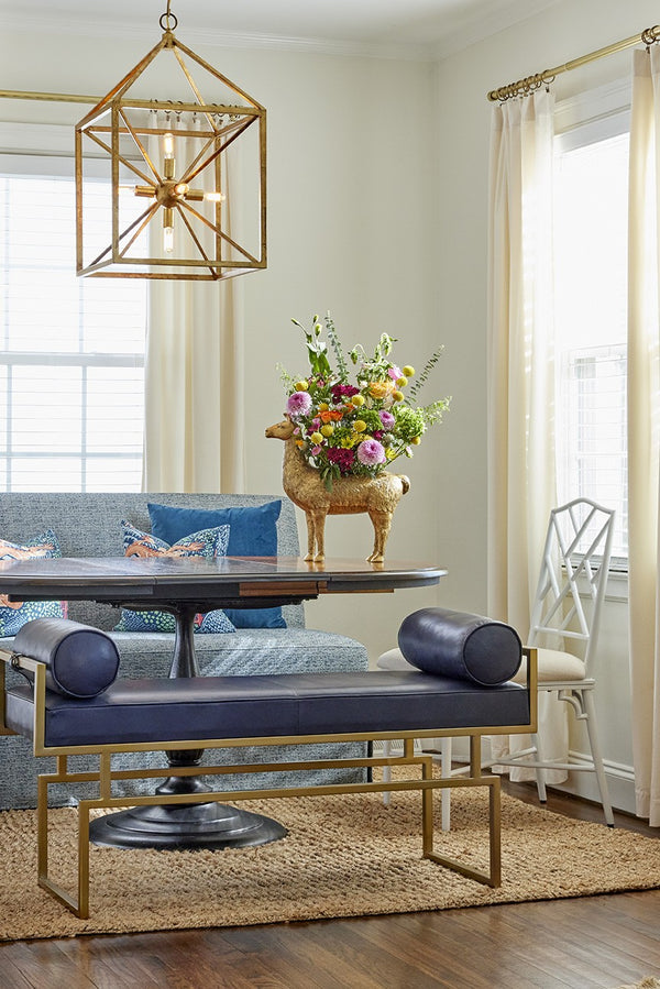 Wildwood Drama Llama Antique Brass Planter — Durable Aluminum Sculpture With Removable Liner For Succulents 302217