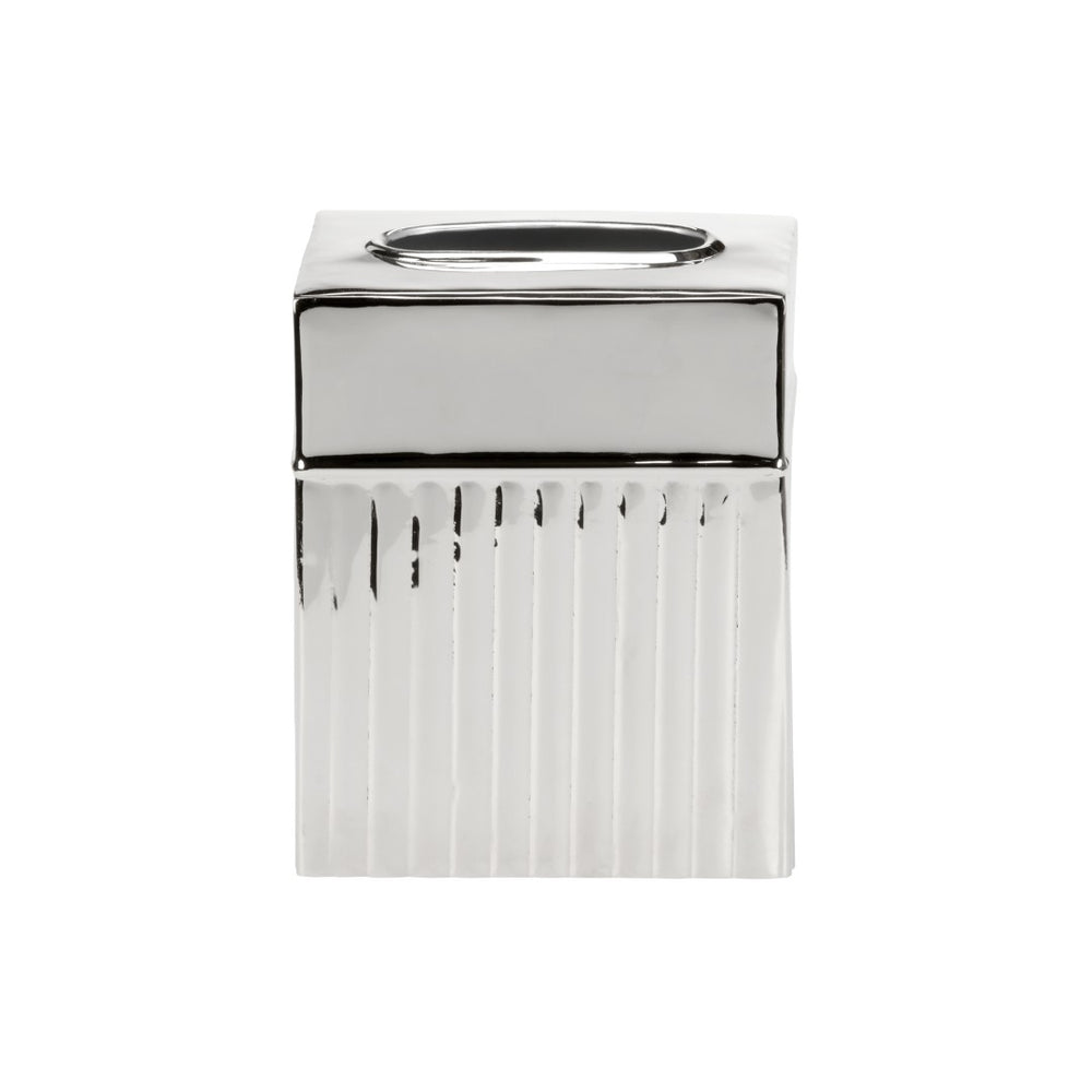 Wildwood Wallace Polished Nickel Tissue Box Cover — Slim Aluminum Rectangle 6"X5" For Elegant Home & Office Decor 302276