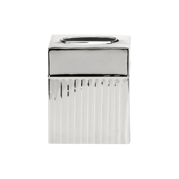 Wildwood Wallace Polished Nickel Tissue Box Cover — Slim Aluminum Rectangle 6"X5" For Elegant Home & Office Decor 302276