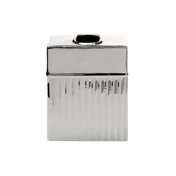 Wildwood Wallace Polished Nickel Tissue Box Cover — Slim Aluminum Rectangle 6"X5" For Elegant Home & Office Decor 302276