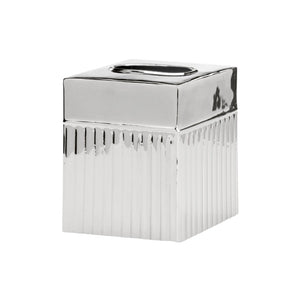 Wildwood Wallace Polished Nickel Tissue Box Cover — Slim Aluminum Rectangle 6"X5" For Elegant Home & Office Decor 302276