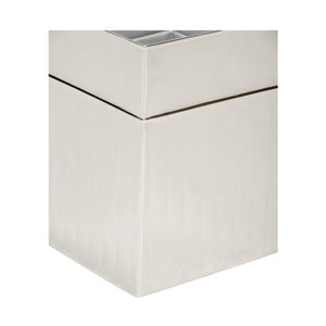 Wildwood Wallace Polished Nickel Wastebasket — 11" Sleek Aluminum Cylinder For Bathroom, Bedroom, Office Decor 302277