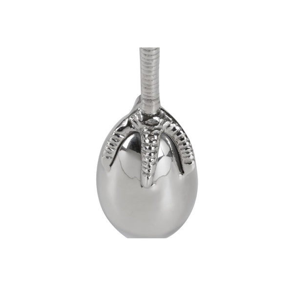 Wildwood Talon Polished Nickel Claw Candleholder — Solid Brass, 13.5" Tall Sculptural Taper Stand For Mantels 302290