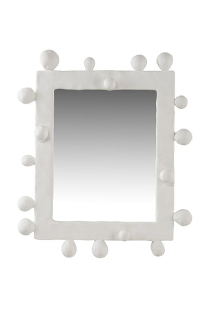 Wildwood Shape Shifting Mirror — 37"X31.5" Sculptural Wall Mirror With Offset White Spheres, Modern Focal Point 302307