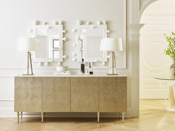 Wildwood Shape Shifting Mirror — 37"X31.5" Sculptural Wall Mirror With Offset White Spheres, Modern Focal Point 302307