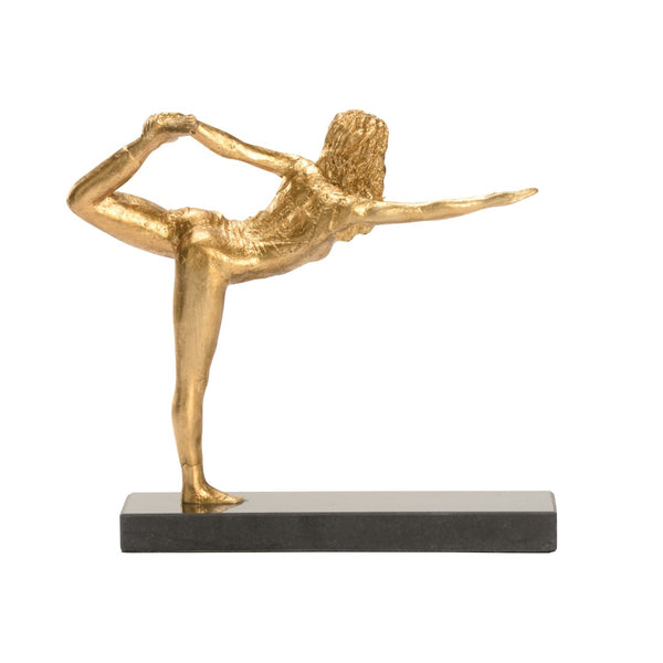 Wildwood Lord Nataraja Cast Iron Statue Of Dance Pose For Meditation, Yoga Studio Accent, Elegant Metallic Finish Gold 302326