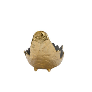 Wildwood On Hammered Edge Vessel — Hand-Hammered Aluminum Centerpiece With Dual Black And Gold Finish, Stylish Catchall For Modern Rustic Homes 6.5h x 15w x 7.5d 302341