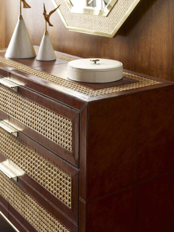 Wildwood Arabella Cream Leather Decorative Boxes Set Of 3 — Felt-Lined Round Storage With Antique Brass Knobs 302406