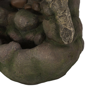English Elm Christopher Knight Home® - 24.75" CALLAN FOUNTAIN Weather-Resistant Outdoor Floor Fountain with Pump, Underwater Lights & Bear Accents 71777.00LM