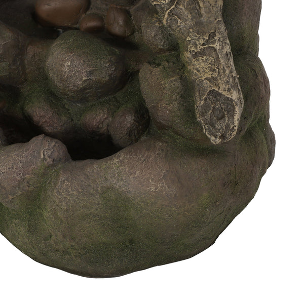 English Elm Christopher Knight Home® - 24.75" CALLAN FOUNTAIN Weather-Resistant Outdoor Floor Fountain with Pump, Underwater Lights & Bear Accents 71777.00LM