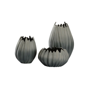 Wildwood Guave Aluminum Vase With Matte Finish And Fluted Sides — Sculptural Accent For Tablescapes & Shelves 12h x 4.75w x 4.75d 302451