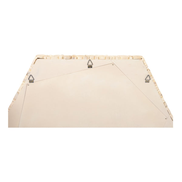 Wildwood Jekyll Driftwood Hexagon Mirror — Handcrafted 34"X38.5" Sculptural Coastal Frame, Natural Finish 302514