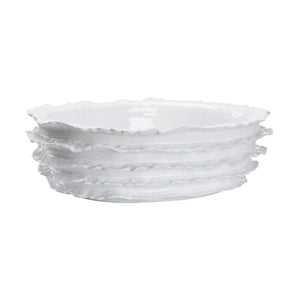 Wildwood Palermo Oversized Hand‑Crafted Italian Ceramic Bowl In Serene White Glaze — Textured Centerpiece DéCor 302545