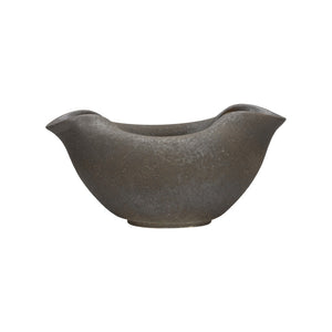 Wildwood Sendai Matte Black Ceramic Vase — Handcrafted Japan Shiga Collection, Sculptural 11"H Statement Piece 302565