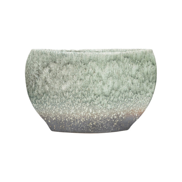 Wildwood Naha Handcrafted Indigo Ceramic Vase — 14" X 23" Statement Centerpiece From Shiga, Textured Glaze Depth 302571