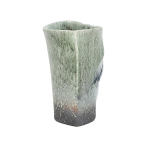 Wildwood Naha Handcrafted Indigo Ceramic Vase — 14" X 23" Statement Centerpiece From Shiga, Textured Glaze Depth 302571
